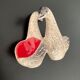 Duo goose-shaped goose and pepper shaker in ceramic