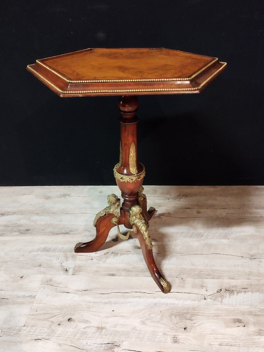 Tripod pedestal table napoleon III style