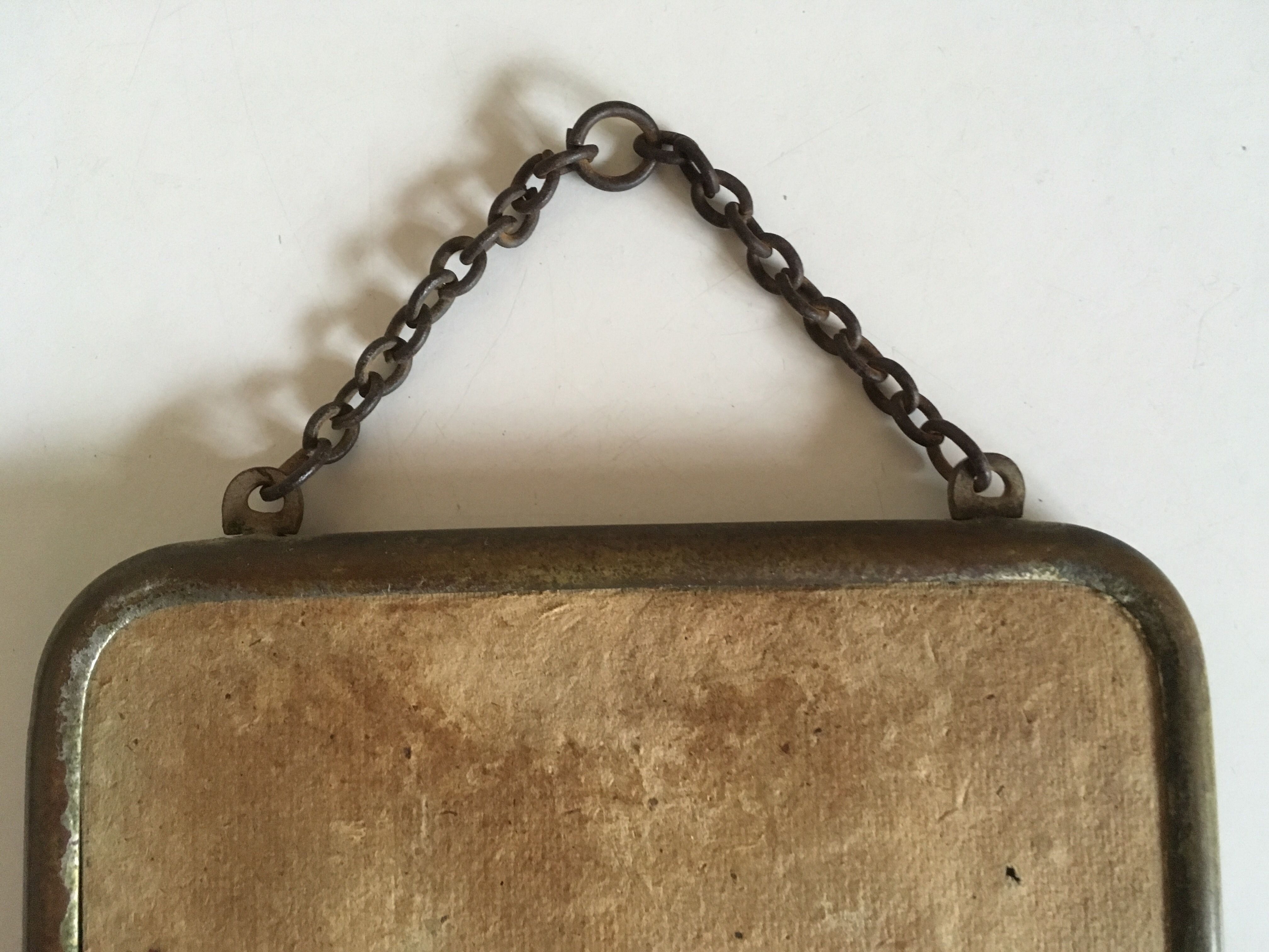 Former mirror of pension mercury as a Barber in the 1920s 18.5 x 12.5 cm