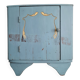 Chevet bois ancien bleu
