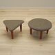 Set of two brown footstools, Danish design, 1990s, production: Denmark