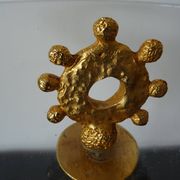 Sculptural cup bronze and glass Fondica stone casenove