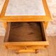 Neo-Louis XVI Nightstand in Spotted Maple & White Marble (Late 19th Century)