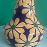Danish crackle vase signed Copenhagen Denmark 401/449 – floral decoration p