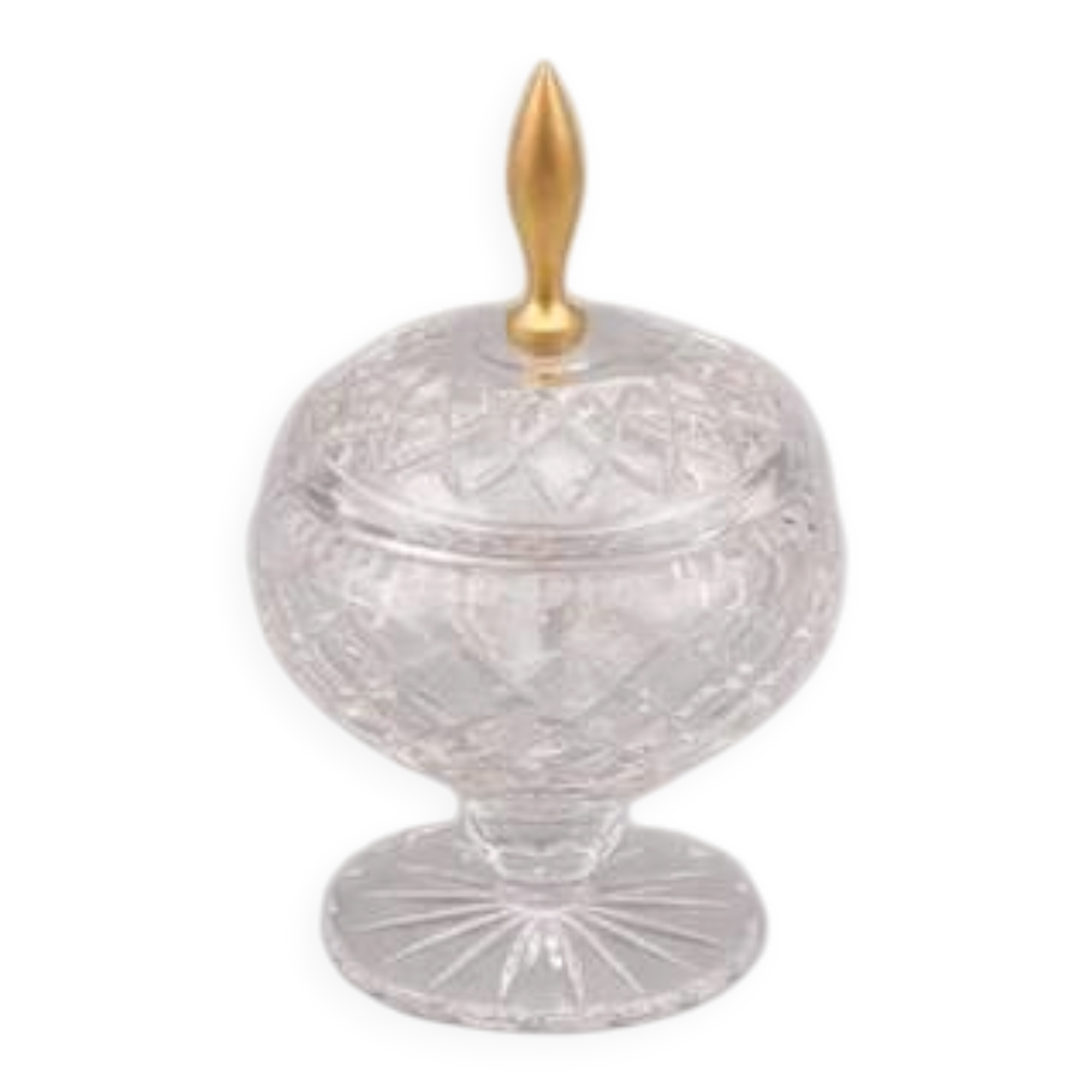 Bonbonnière en cristal taillé