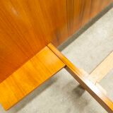 Scandinavian teak bed 1960 140x190 with table and light