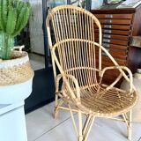 Old vintage rattan chair
