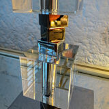Art Deco lamp in chrome and crystal