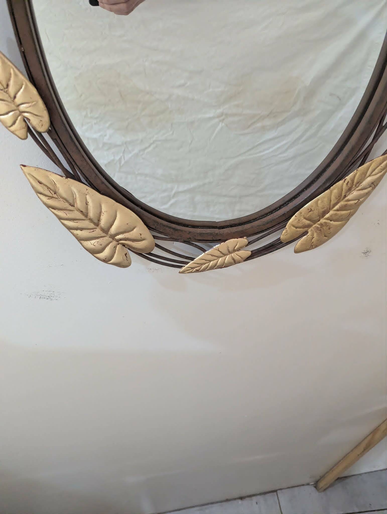 Oval mirror Hollywood Regency 60s/70s