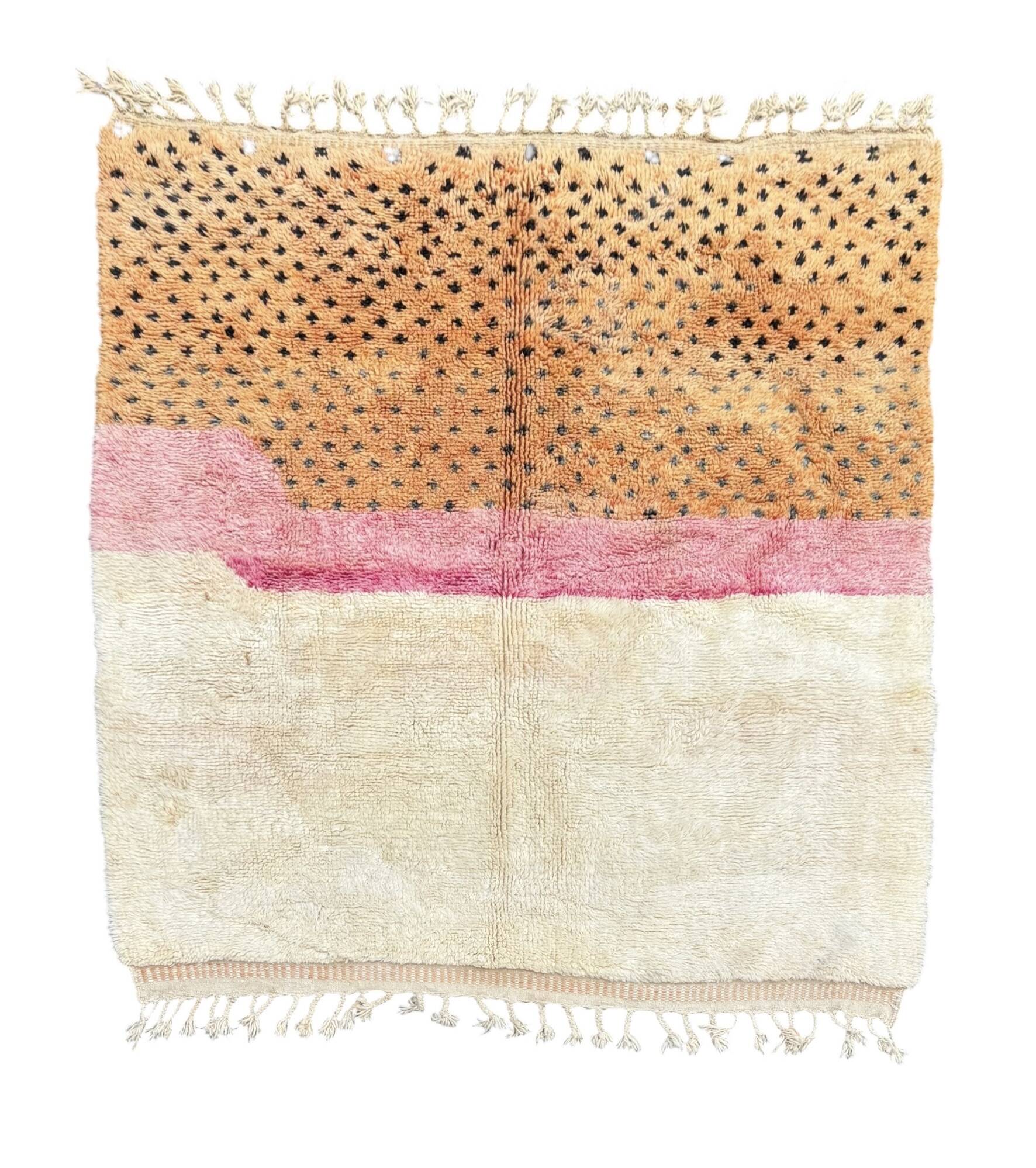 Moroccan Berber rug 210x250 cm – Hand-woven in shaded orange-pink wool