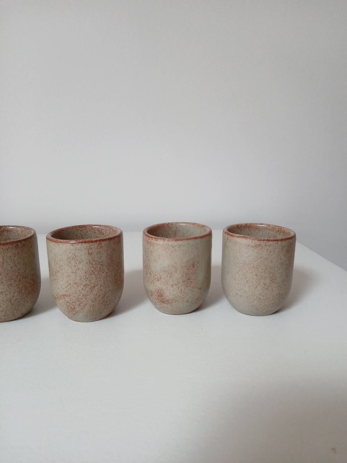 Set of 6 stoneware egg cups