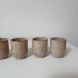 Set of 6 stoneware egg cups