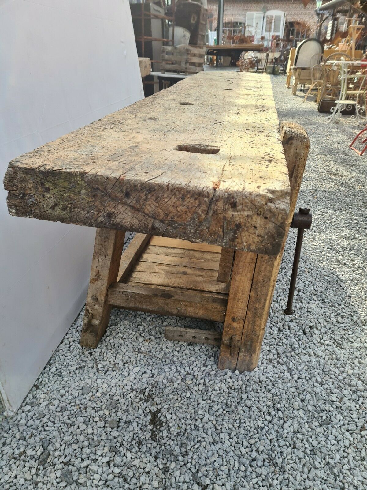 Wooden cabinetmaker's workbench