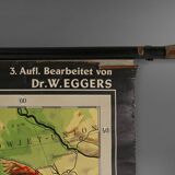 Large Educational Wall Chart or Map of Africa, Germany 1950s