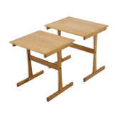 1960s oak nesting tables denmark