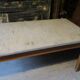 Long school table from the 50s with white top