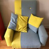 Armchair comfortable vintage two-tone