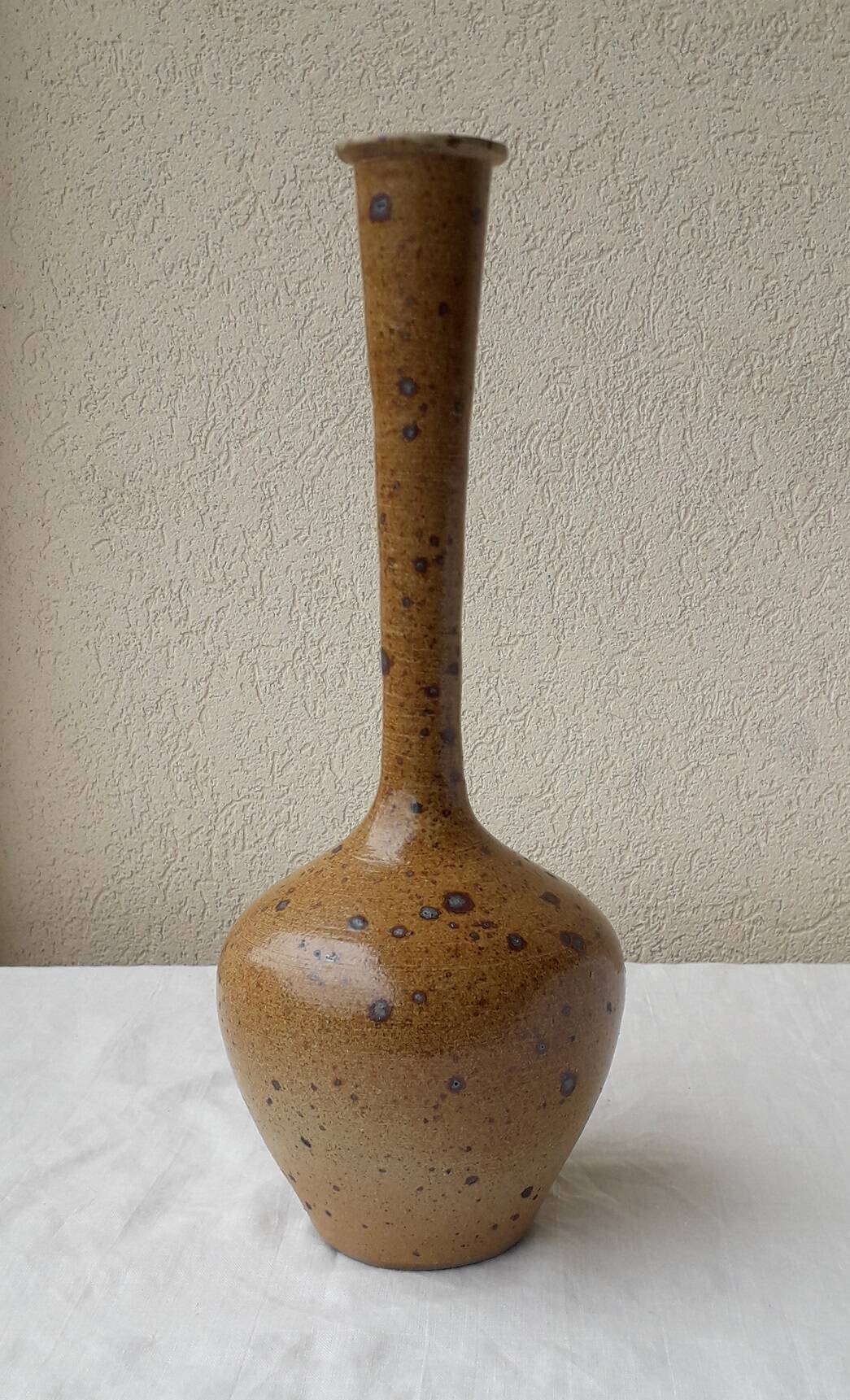 Vase soliflore grès pyrité
