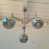 Fonderal Space Age Chandelier – Mid-Century Modern Chrome, Stamped “Fondera