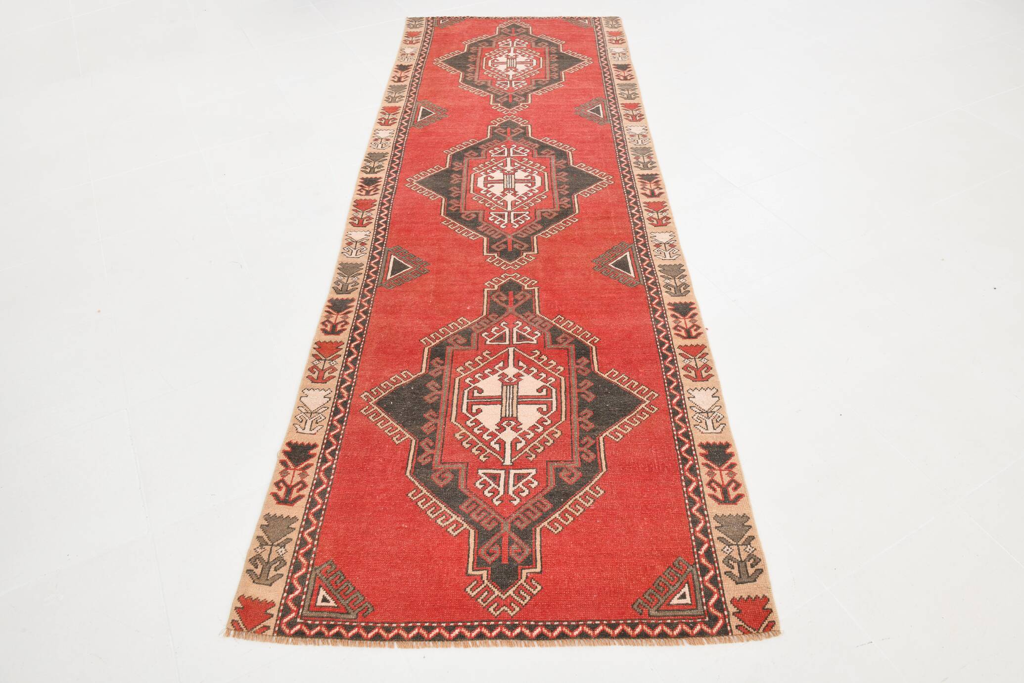 3x10 Turkish Runner Rug, 108x309Cm
