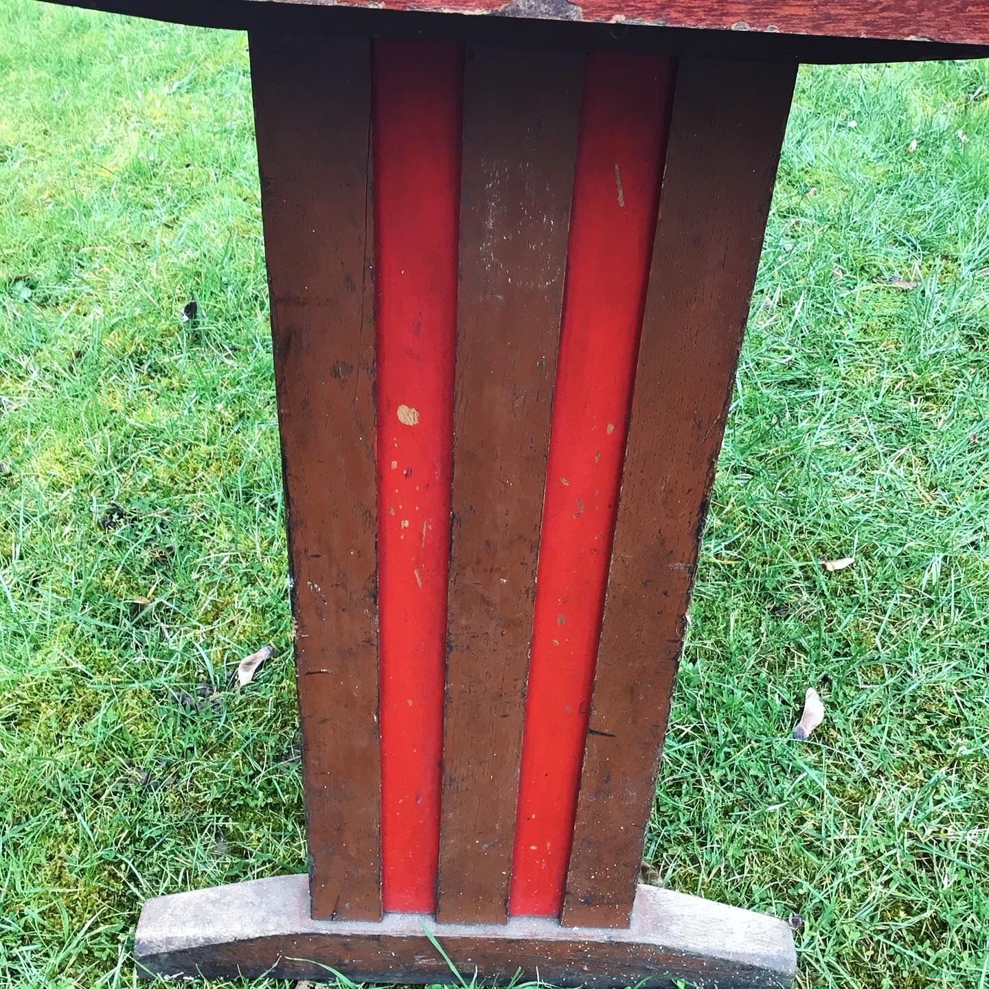 Burgundy red bistro table