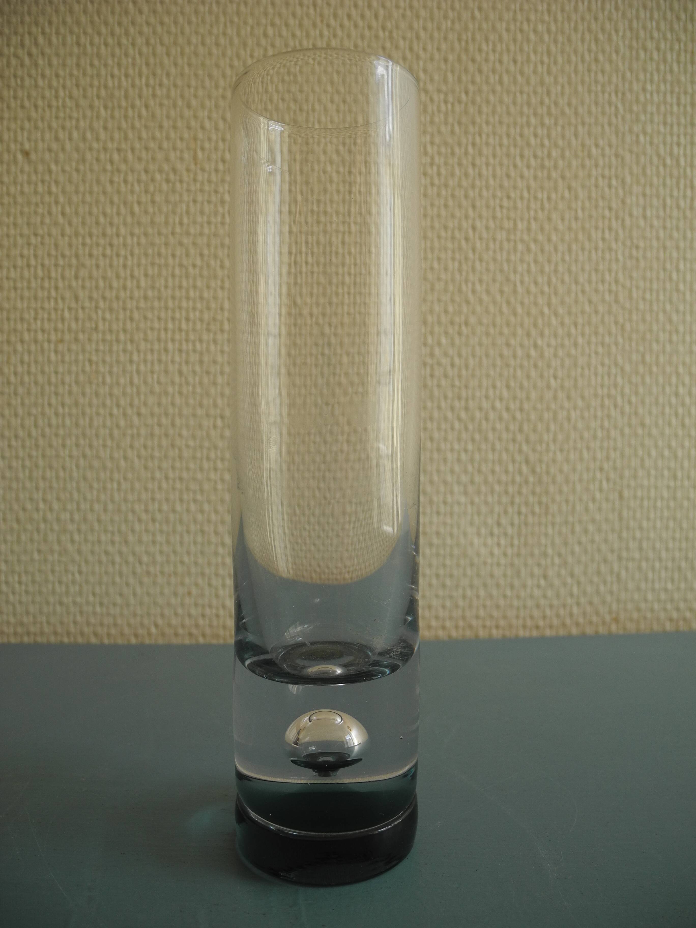 old vintage soliflore bubble roll vase blown glass Tapio Wirkkala