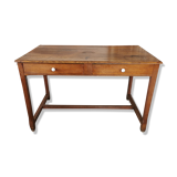 Table in raw oak, countryside.