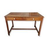 Table in raw oak, countryside.