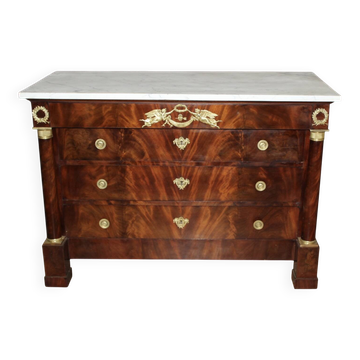 Empire-style mahogany chest of drawers, early 19th century