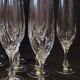 10 crystal champagne flutes 24% Cristallerie Kaspar Lemberg Lorraine vintage