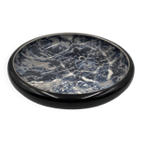 Alvino Bagni, black marbled ceramic centerpiece / vide poche, ca. 1970