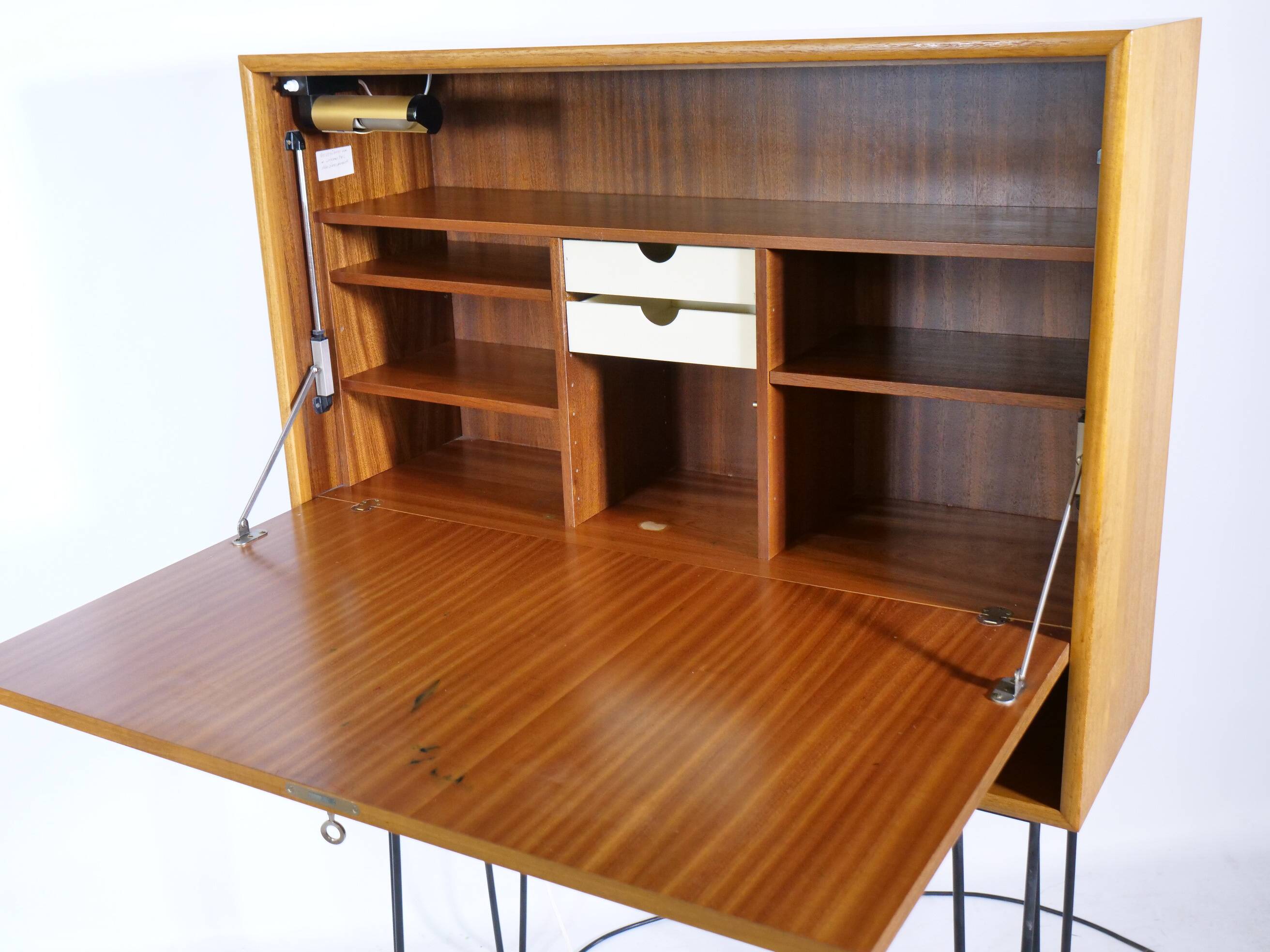 Teak secretary highboard from WK Möbel, 1960s