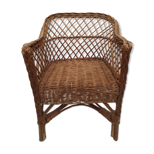 ancien fauteuil en osier