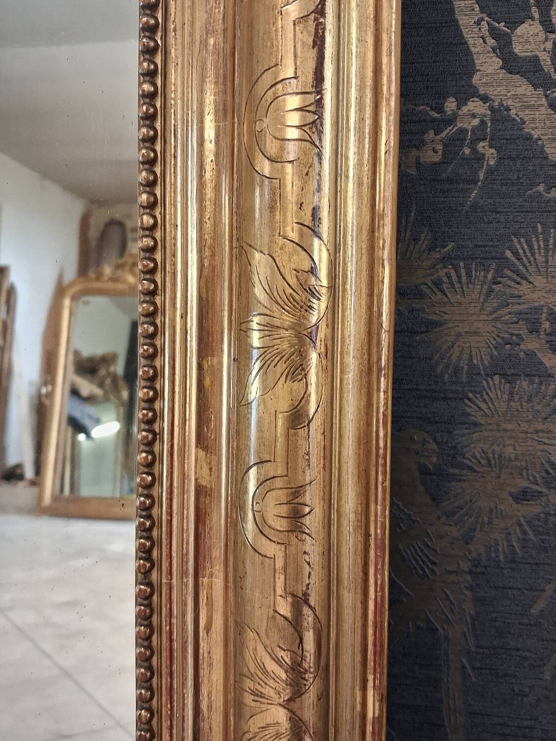 Louis Philippe period mirror 121 x 99