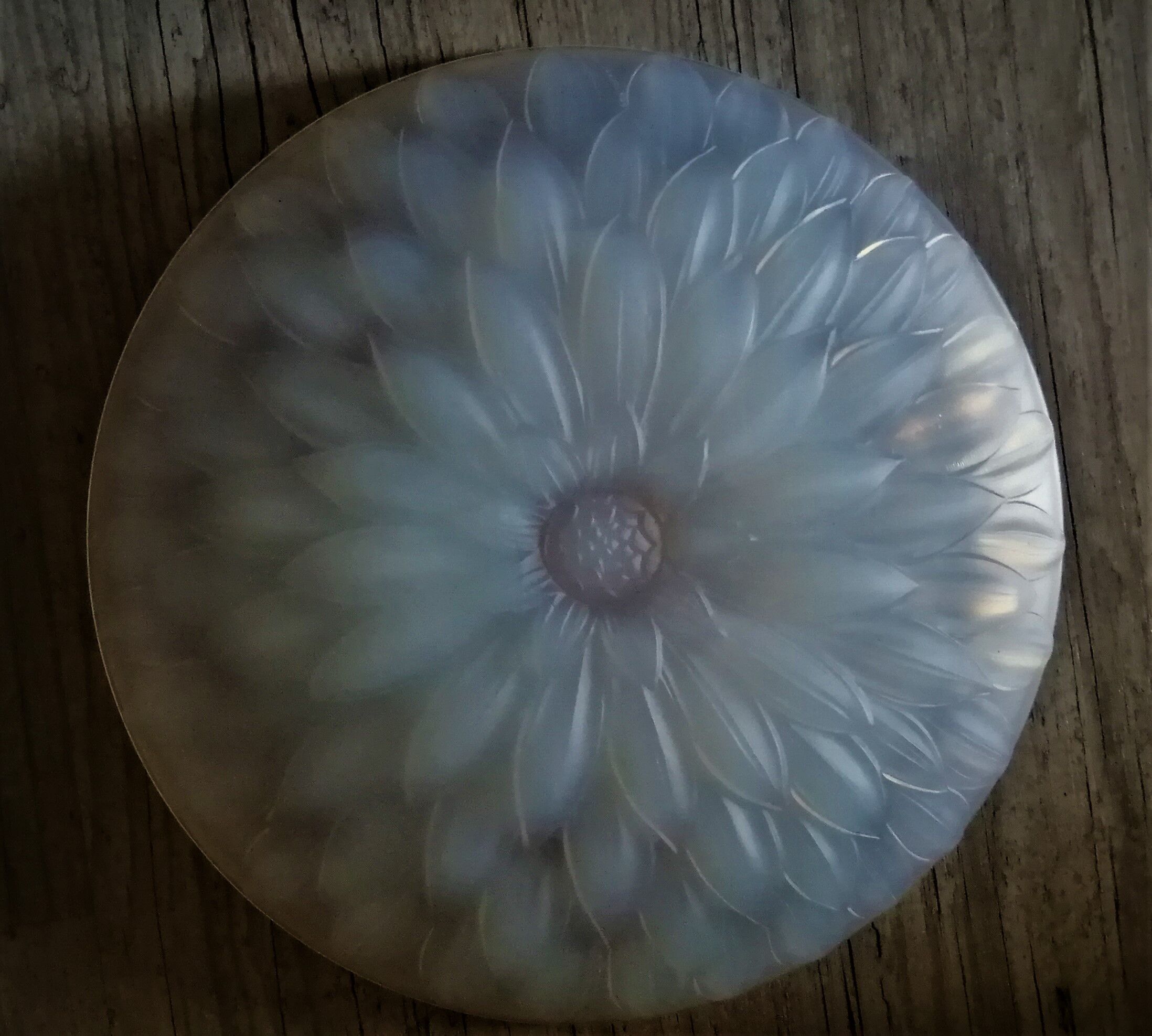 Coupe en verre opalescent  art déco etling france 145 vers 1930