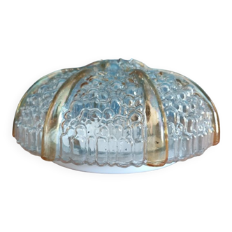 Ceiling lamp wall molded glass bubble smoked metal base dpm 0523091