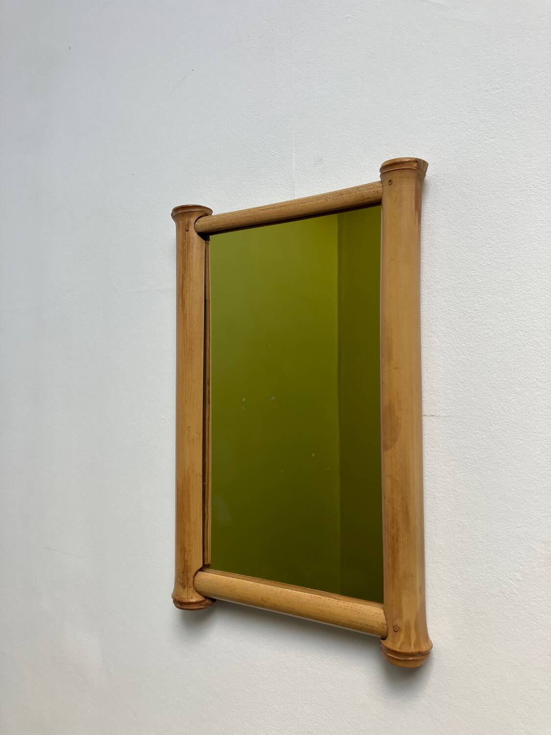 Vintage bamboo mirror 1960s