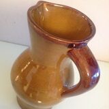 Pitcher in ochre ceramic of St Clement / vintage 60s-70s