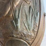 Art Nouveau pewter vase