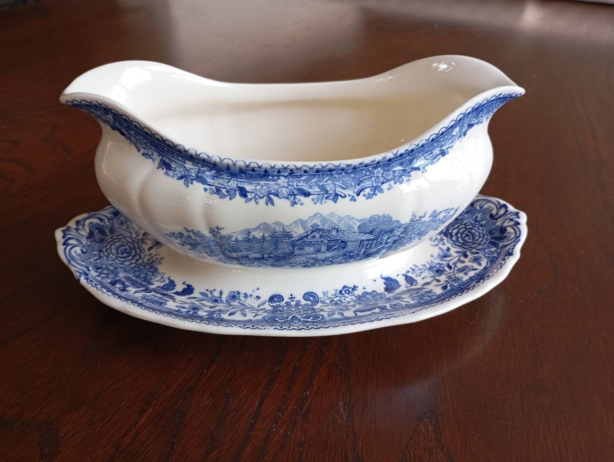 Saucière 'Burgenland' bleu Villeroy & Boch Mettlach