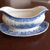 Gravy boat 'Burgenland' blue Villeroy & Boch Mettlach