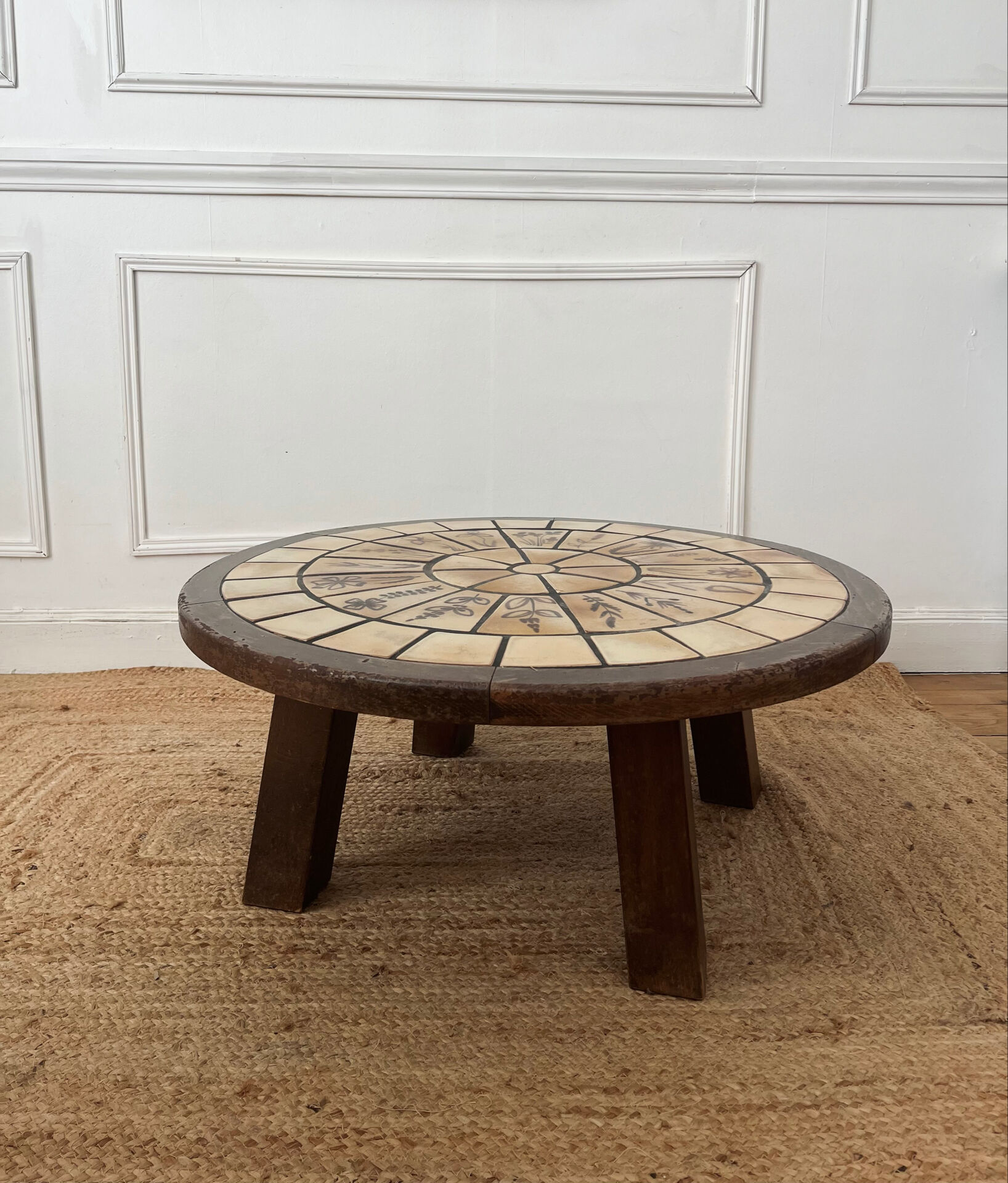 Table basse herbiers vintage