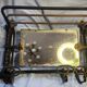 Vintage Art Deco wall-mounted coat and hat rack.