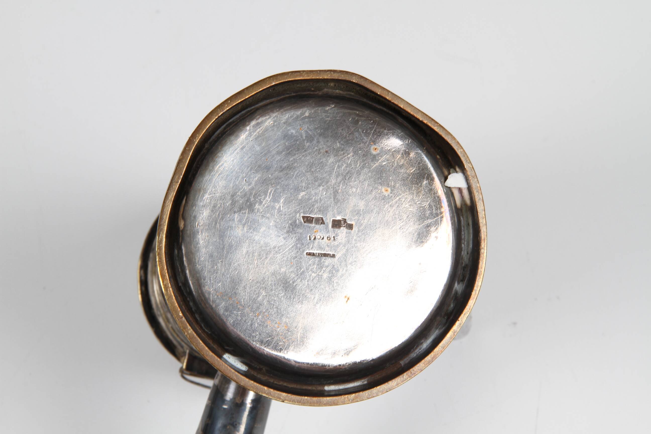 Individual silver-plated chocolate pot