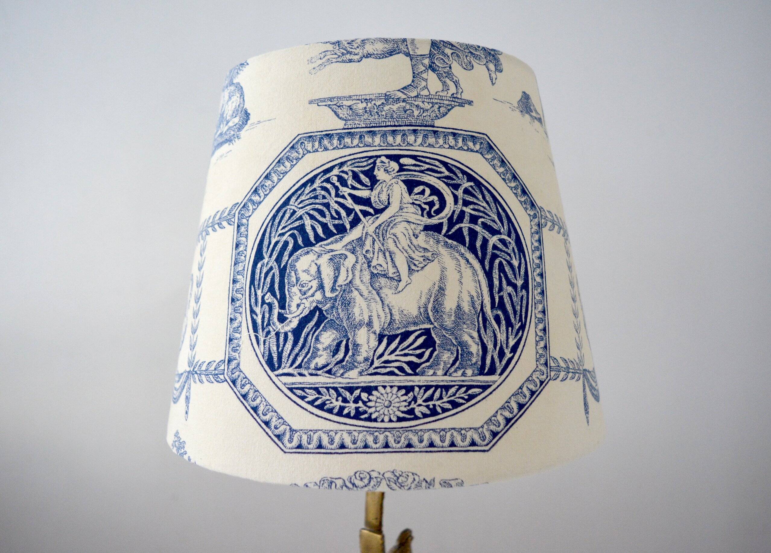 Blue toile de jouy lampshade