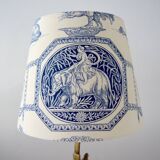 Blue toile de jouy lampshade