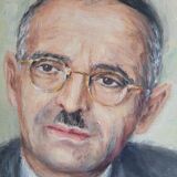 Portrait huile sur toile signé J. Adam 53