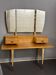 Coiffeuse vintage 1950 / 1960 à miroir pliant et démontable : transformable en bureau