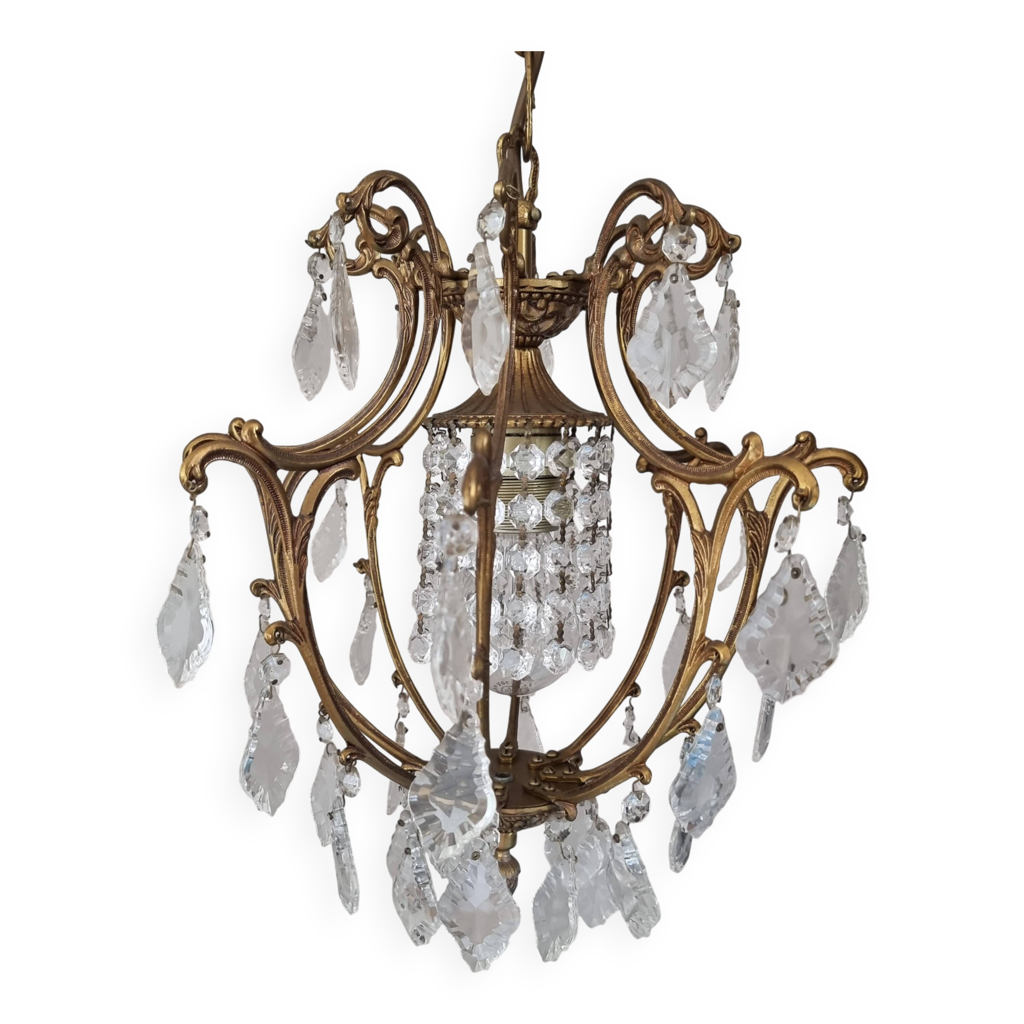 Authentic Peris Andreu chandelier, Valencia, Spain, 1950s, fully