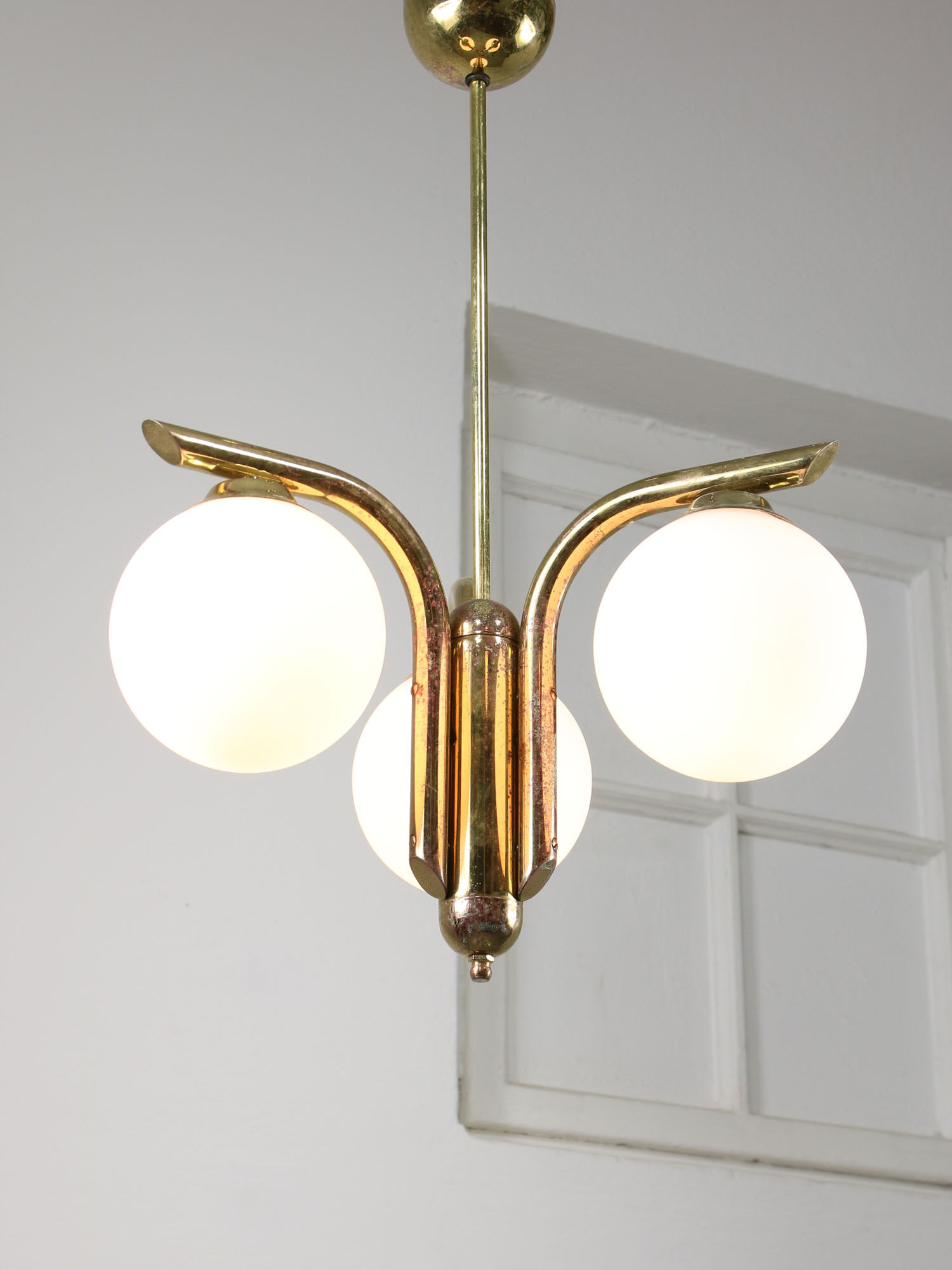 Vintage italian golden angel chandelier